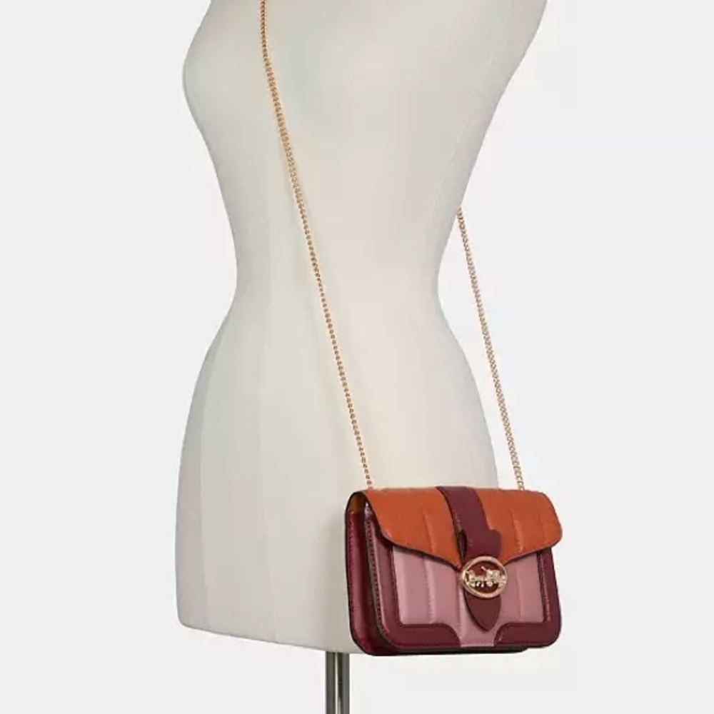 NWT Coach Georgie Crossbody With Colorblock Puffy Quilting C5591 - Picture 5 of 6